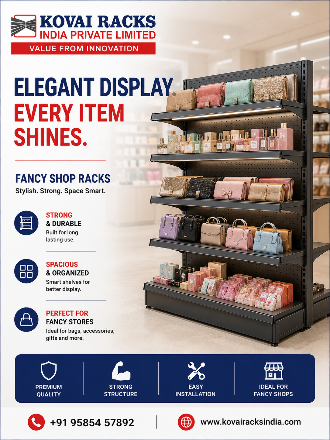 Why Retailers prefer Fancy Shop Racks Manufacturer in Dindigul